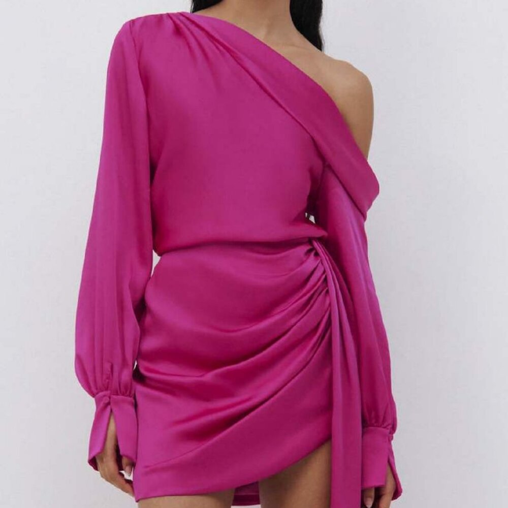 Jonathan Simkhai SIMKHAI - One Shoulder Pink Blouse - size 6 Medium